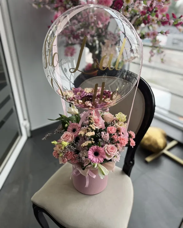 Flowerbox z balonem "Kwiatowy Balon"